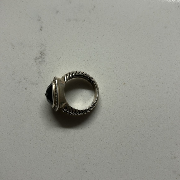 David Yurman Albion Onyx and Diamond Ring - Picture 2 of 4